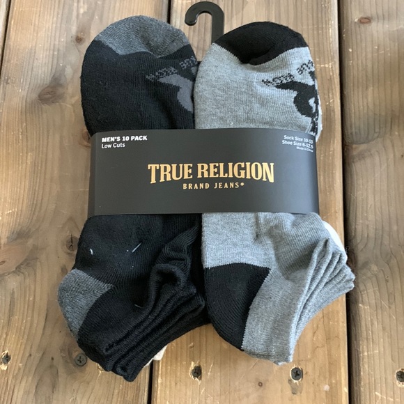 Brand New True Religion 10 Pack Men’s Low Cut Socks Size 10-13 - Picture 1 of 2